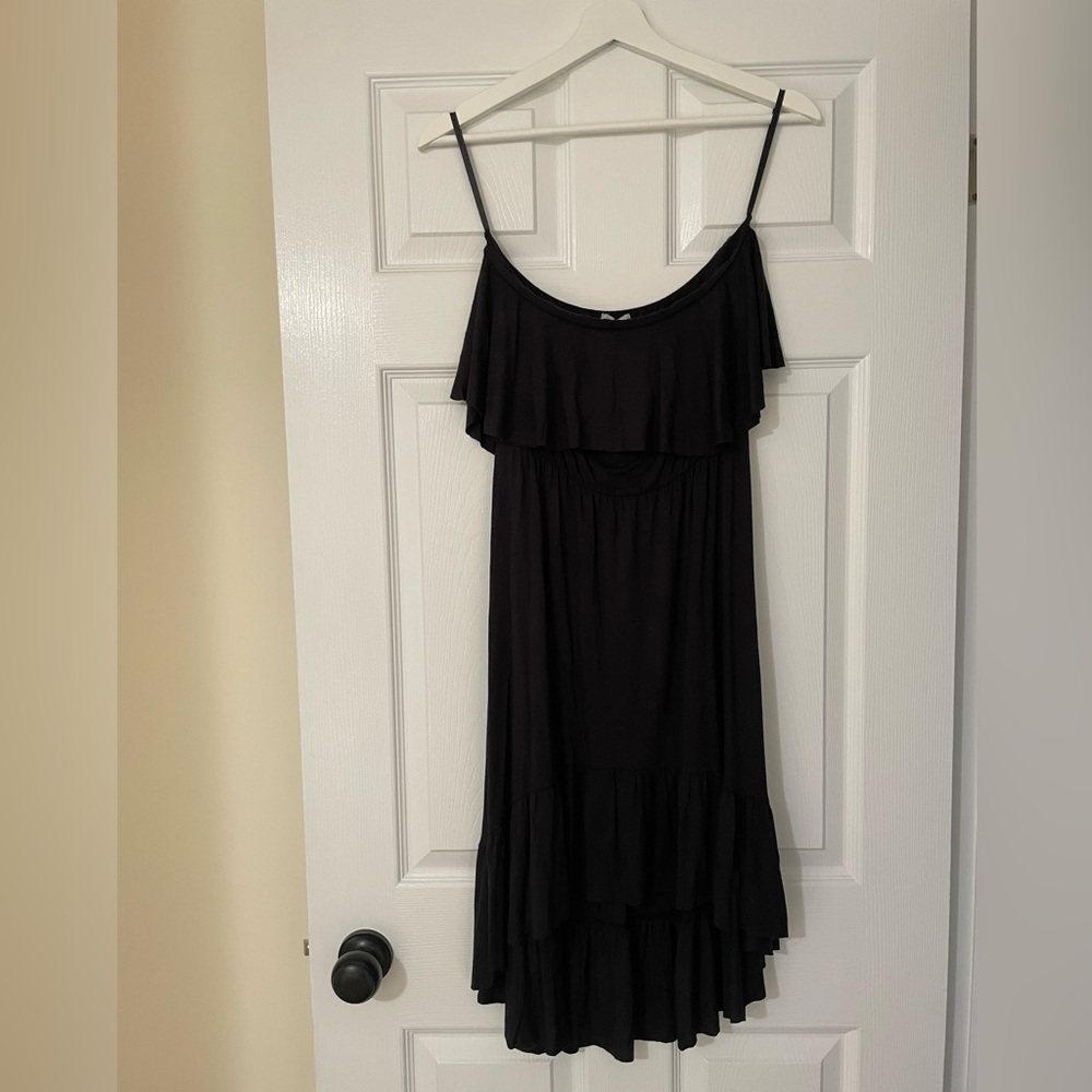 Urban Outfitters Black Strapless Midi Dress
